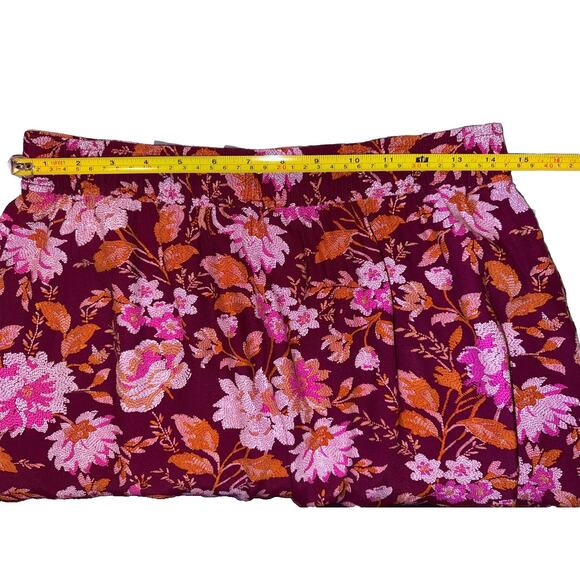 Nwot! LOFT Floral Flounce Hem Mini Skirt 100% Viscose Womens M #H49-19 - Picture 9 of 11